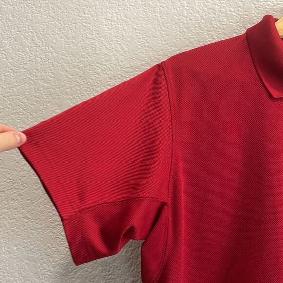 Columbia Red Omni Shade Sun Protection Athletic Polo Size Large - Picture 2 of 5